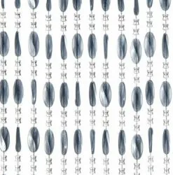 Overige Merken Kralengordijn Charlotte 90x220cm Grijs (79 Strengen)