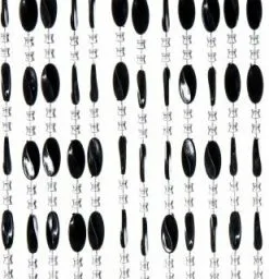 Overige Merken Kralengordijn Charlotte 90x220cm Zwart (79 Strengen)