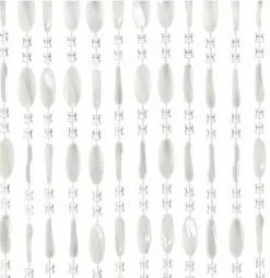 Overige Merken Kralengordijn Charlotte 100x240cm Wit (88 Strengen)
