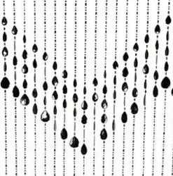 Overige Merken Kralengordijn Druppel Zwart 90x200cm