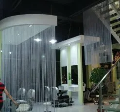 Overige Merken Brandvertragende Draadjesgordijnen Wit 90x250cm