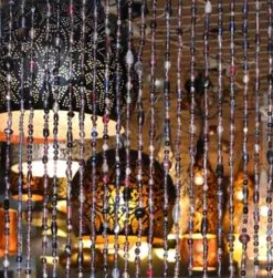 Overige Merken Glaskralengordijn Oosters (paarse Glaskralen)