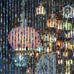 Overige Merken Glaskralengordijn Oosters (blauwe Glaskralen)