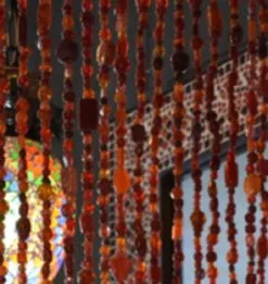 Overige Merken Glaskralengordijn Oosters (rode Glaskralen)