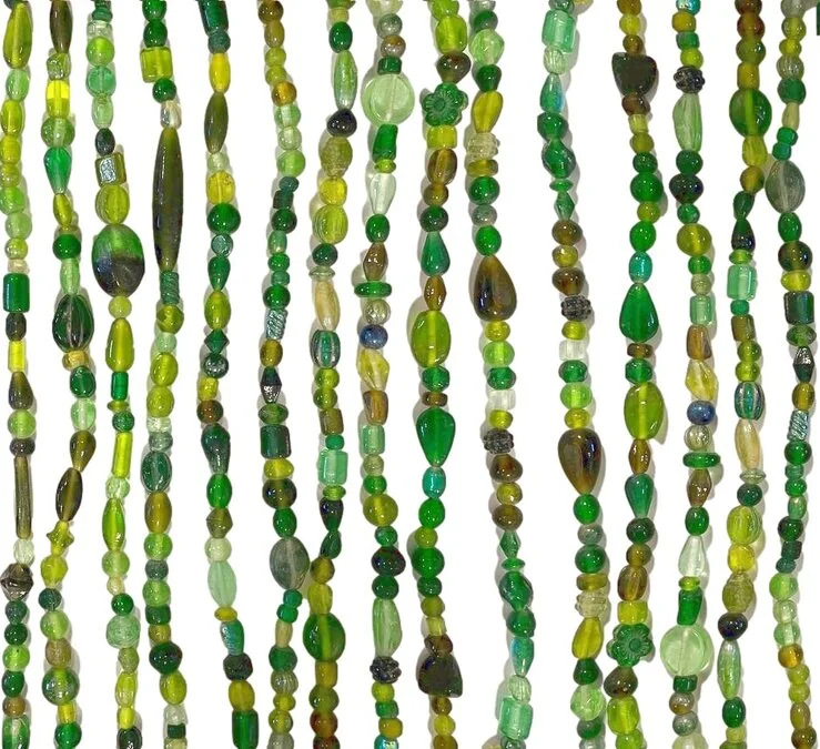 Overige Merken Glaskralengordijn Oosters (groene Glaskralen) 3 Overige Merken Glaskralengordijn Oosters (groene Glaskralen)