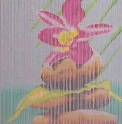 Overige Merken Bamboe Deurgordijn Japanse Lotus 90x200cm