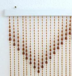 Overige Merken Kralengordijn Parels Bruin/beige 90x200cm -Krale Gordijn Winkel 1971398613 1