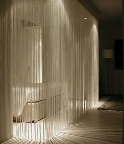 Overige Merken Brandvertragende Draadjesgordijnen Champagne 300x500cm