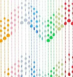 Overige Merken Kralengordijn Druppel Regenboog 90x200cm