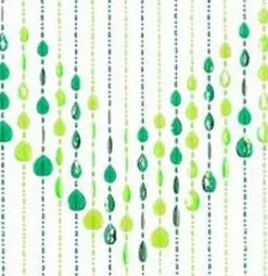 Overige Merken Kralengordijn Druppel Groen 90x200cm