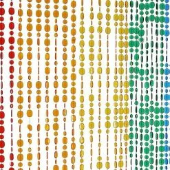 Overige Merken Kralengordijn Pailletten Gekleurd 90x200cm (49 Strengen)