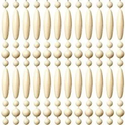 Vliegengordijn Kralen Op Maat: Recht Creme