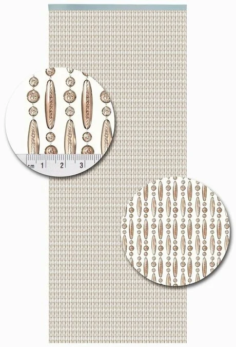 Vliegengordijn Kralen Op Maat: Verspringen Champagne 4 Vliegengordijn Kralen Op Maat: Verspringen Champagne - Afbeelding 2