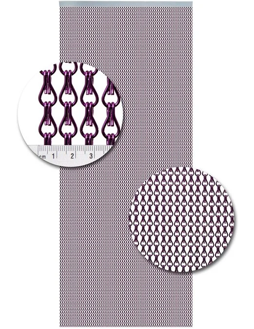 Aluminium Ketting Vliegengordijn Op Maat: Paars Glans 4 Aluminium Ketting Vliegengordijn Op Maat: Paars Glans - Afbeelding 2