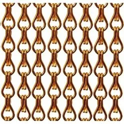 Aluminium Ketting Vliegengordijn Op Maat: Oranje Glans