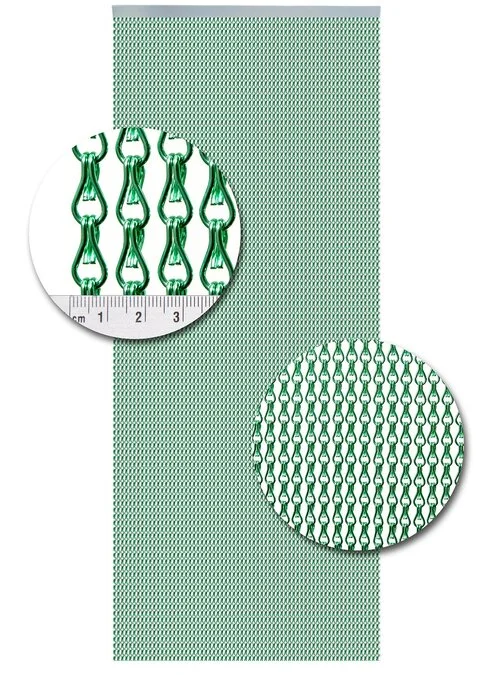 Aluminium Ketting Vliegengordijn Op Maat: Lichtgroen Glans 4 Aluminium Ketting Vliegengordijn Op Maat: Lichtgroen Glans - Afbeelding 2