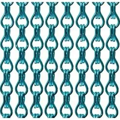 Aluminium Ketting Vliegengordijn Op Maat: Lichtblauw Glans