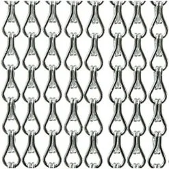 Aluminium Ketting Vliegengordijn Op Maat: Zilver Glans