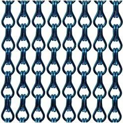 Aluminium Ketting Vliegengordijn Op Maat: Blauw Glans