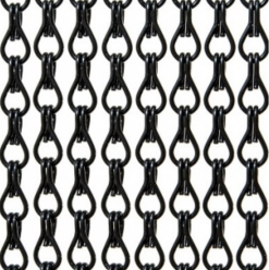 Aluminium Ketting Vliegengordijn Op Maat: Zwart Glans