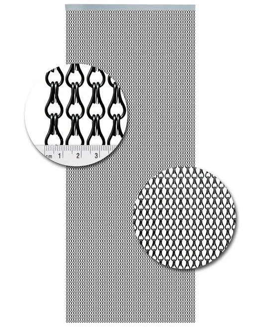 Aluminium Ketting Vliegengordijn Op Maat: Antraciet Glans 4 Aluminium Ketting Vliegengordijn Op Maat: Antraciet Glans - Afbeelding 2