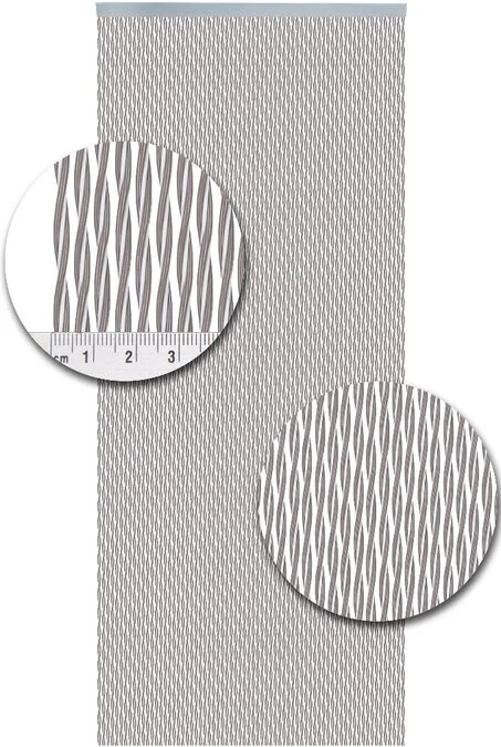 Vliegengordijn Op Maat: Monza Wit/taupe 3 Vliegengordijn Op Maat: Monza Wit/taupe - Afbeelding 2