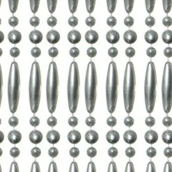 Vliegengordijn Kralen Op Maat: Recht Metallic Zilver