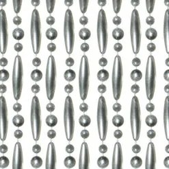Vliegengordijn Kralen Op Maat: Verspringen Metallic Zilver