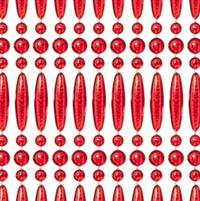 Vliegengordijn Kralen Op Maat: Recht Rood 3 Vliegengordijn Kralen Op Maat: Recht Rood