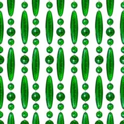 Vliegengordijn Kralen Op Maat: Verspringen Groen Transparant