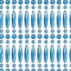 Vliegengordijn Kralen Op Maat: Recht Blauw Transparant