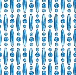 Vliegengordijn Kralen Op Maat: Verspringen Blauw Transparant