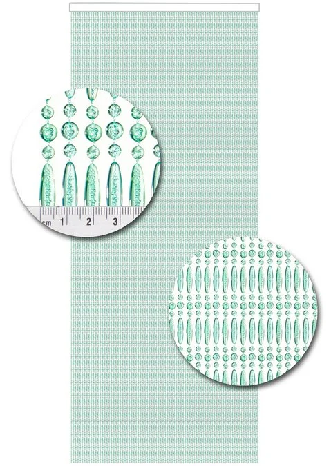 Vliegengordijn Kralen Op Maat: Recht Turquoise 4 Vliegengordijn Kralen Op Maat: Recht Turquoise - Afbeelding 2