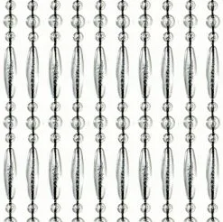 Vliegengordijn Kralen Op Maat: Recht Transparant (zwarte Draad)