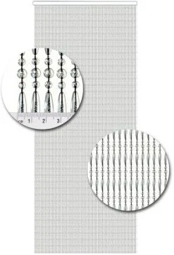 Vliegengordijn Kralen Op Maat: Recht Transparant (zwarte Draad) -Krale Gordijn Winkel 1979362527 2