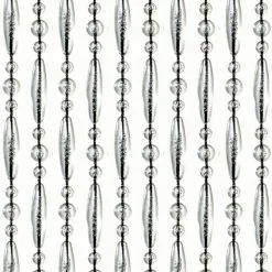 Vliegengordijn Kralen Op Maat: Verspringen Transparant (zwarte Draad)