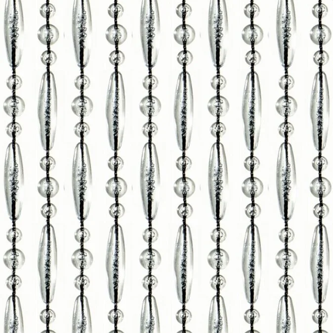Vliegengordijn Kralen Op Maat: Verspringen Transparant (zwarte Draad) 3 Vliegengordijn Kralen Op Maat: Verspringen Transparant (zwarte Draad)