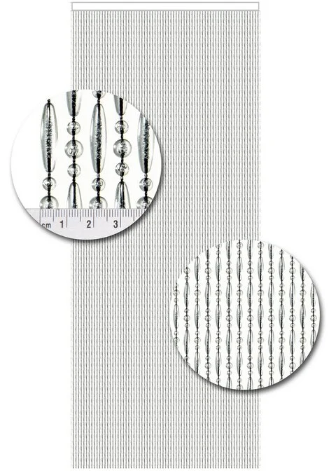 Vliegengordijn Kralen Op Maat: Verspringen Transparant (zwarte Draad) 4 Vliegengordijn Kralen Op Maat: Verspringen Transparant (zwarte Draad) - Afbeelding 2