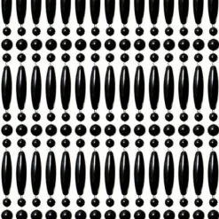 Vliegengordijn Kralen Op Maat: Recht Zwart