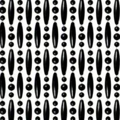 Vliegengordijn Kralen Op Maat: Verspringen Zwart