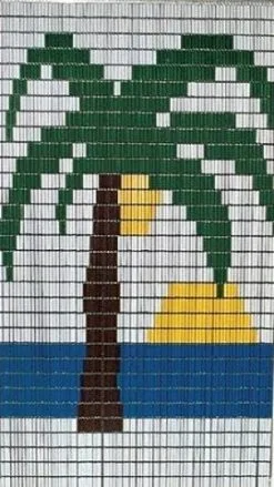 Vliegengordijn Op Maat: Palmboom Met Kokosnoten (bouwpakket)