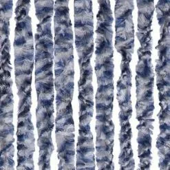 Overige Merken Vliegengordijn Kattenstaart 90x220cm (blauw-grijs-wit)