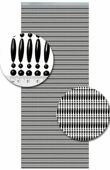 Overige Merken Vliegengordijn Kralen Recht Zwart 90x210cm 4 Overige Merken Vliegengordijn Kralen Recht Zwart 90x210cm - Afbeelding 2