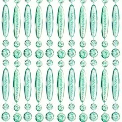Overige Merken Vliegengordijn Kralen Recht Turquoise Transparant 90x210cm
