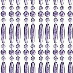 Overige Merken Vliegengordijn Kralen Recht Paars Transparant 90x210cm