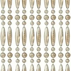 Overige Merken Vliegengordijn Kralen Recht Champagne Transparant 90x210cm