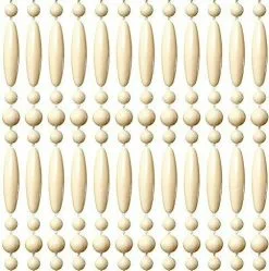 Overige Merken Vliegengordijn Kralen Recht Creme 90x210cm