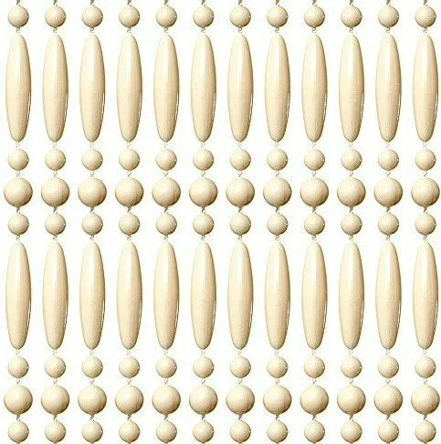 Overige Merken Vliegengordijn Kralen Recht Creme 90x210cm 3 Overige Merken Vliegengordijn Kralen Recht Creme 90x210cm