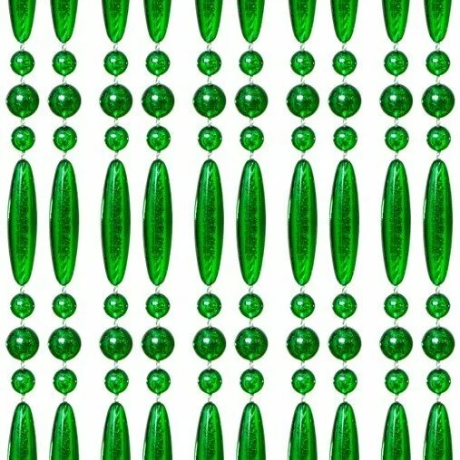 Overige Merken Vliegengordijn Kralen Recht Groen Transparant 90x210cm 3 Overige Merken Vliegengordijn Kralen Recht Groen Transparant 90x210cm