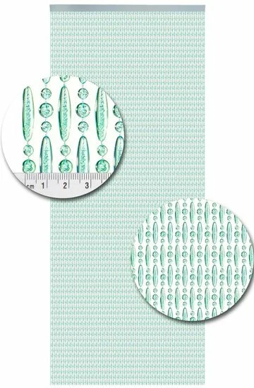 Overige Merken Vliegengordijn Kralen Turquoise Transparant 90x210cm 4 Overige Merken Vliegengordijn Kralen Turquoise Transparant 90x210cm - Afbeelding 2